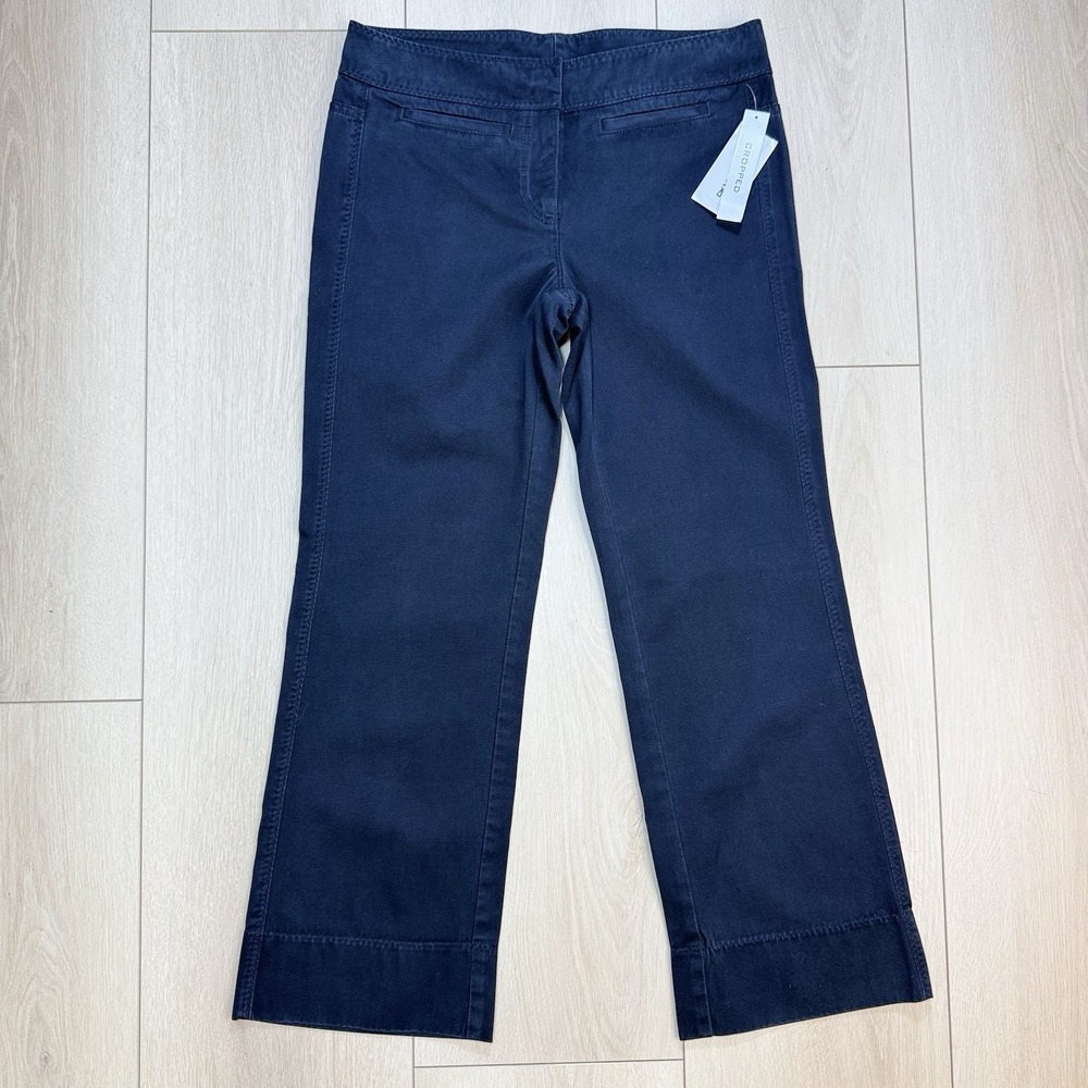 Y2K DKNY Jeans Womens 2 Black‎ Cropped Pants Stretch Cotton Capri NWT 2001 XS